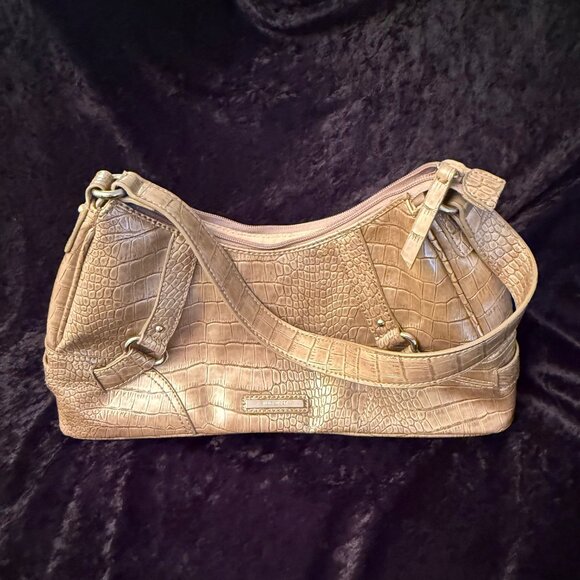 Nine West Gold Structured Purse with Texture and Buckle Accents - Picture 1 of 5